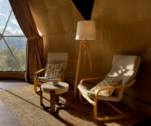 Dumblane GeoDome living area with view