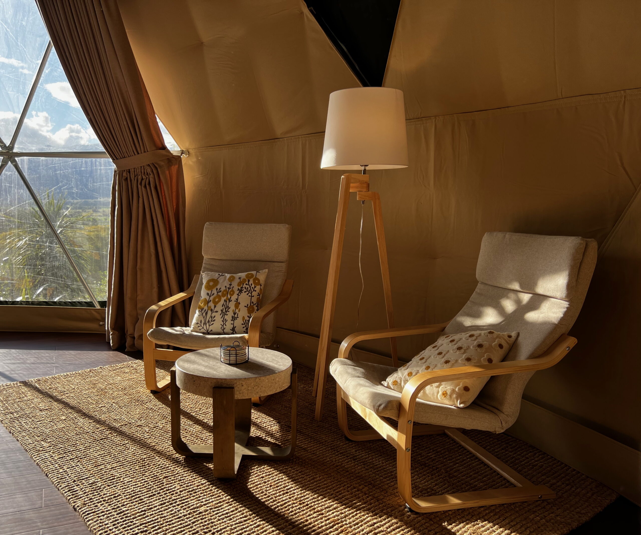 Dumblane GeoDome living area with view