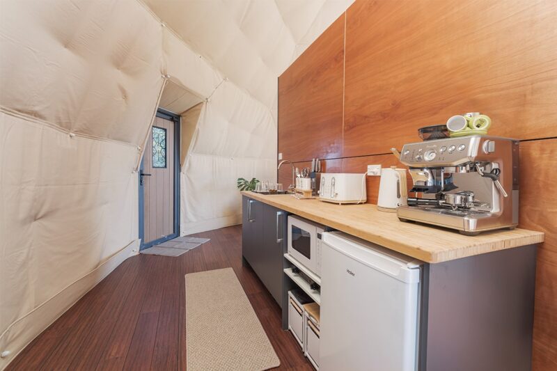 Balfour Geodome kitchen under construction