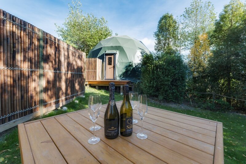 Dumblane Geodome outside dining